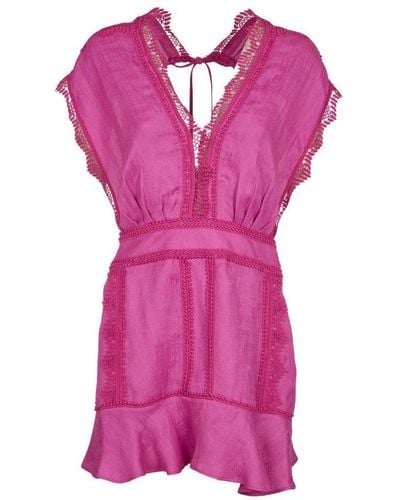IRO Cierra Lace Detailed Dress - Pink