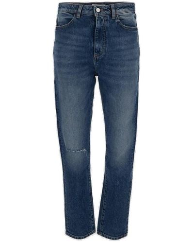 ICON DENIM Naomi Distressed Slim-fit Jeans - Blue
