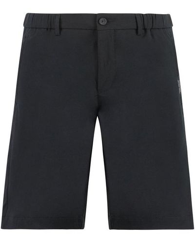 BOSS Logo Printed Bermuda Shorts - Black