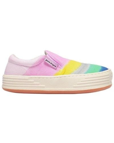 Palm Angels Gradient-pattern Round-toe Slip-on Trainers - Multicolour
