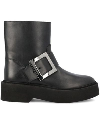 Roger Vivier Chunky Sole Ankle Boots - Black