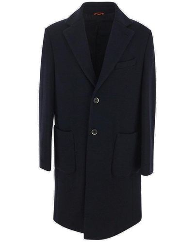 Barena Long Sleeved Single Breasted Coat - Blue