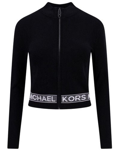 MICHAEL Michael Kors Zip Up Stretch Knitted Jacket - Blue