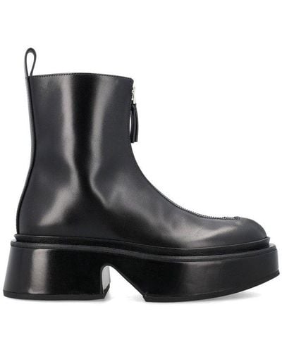Jil Sander Platform Zip Boots - Black