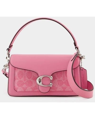 COACH Tabby 20 Leather And Coated-canvas Shoulder Bag - Pink
