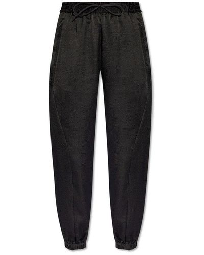 Y-3 Tapered-leg Drawstring Trousers - Black