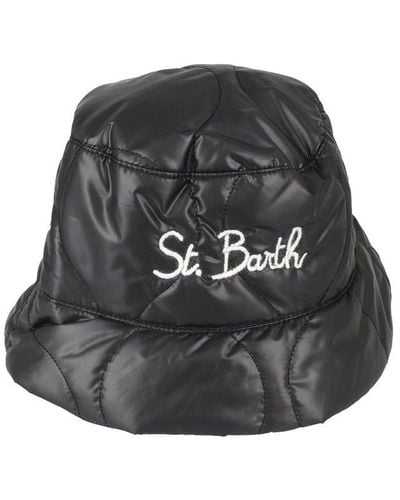 Mc2 Saint Barth Jude Logo Embroidered Padded Bucket Hat - Black
