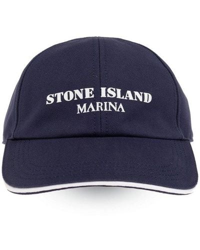 Stone Island Cap From The 'Marina' Collection - Blue