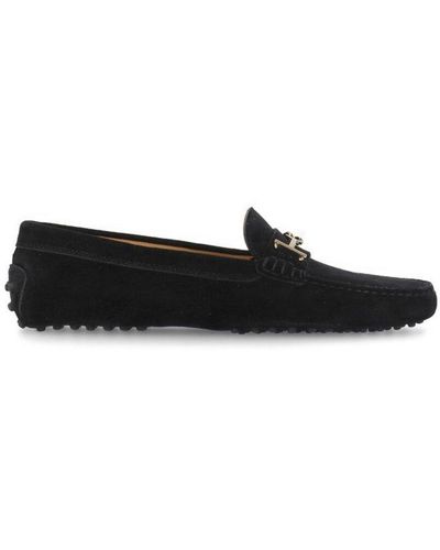 Tod's Gommino Embellished Round-toe Loafers - Black