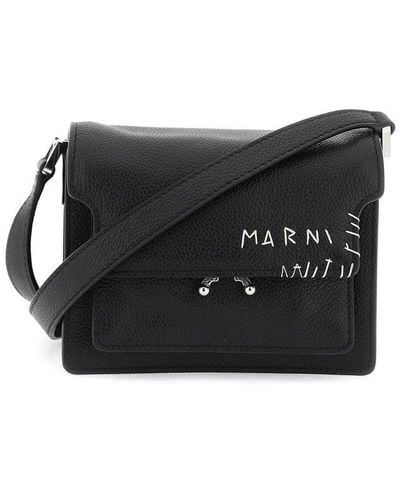 Marni Mini Soft Trunk Shoulder Bag - Black