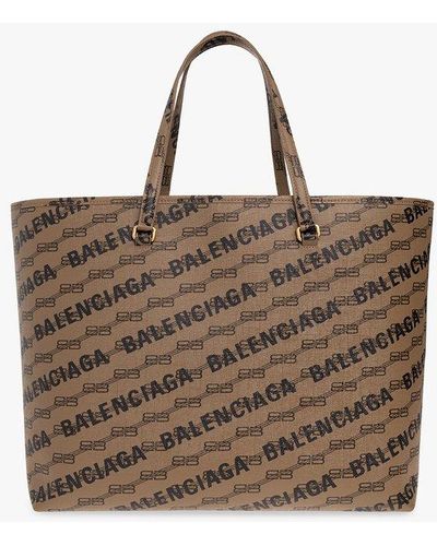 Balenciaga 'signature Large' Shopper Bag - Brown