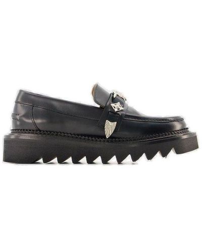 Toga Toga Buckle-detailed Slip-on Loafers - Black