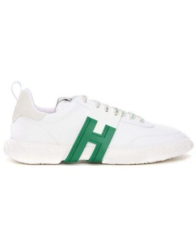 Hogan Logo-patch Lace-up Sneakers - White