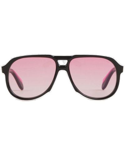 Cutler and Gross Aviator Frame Sunglasses - Pink