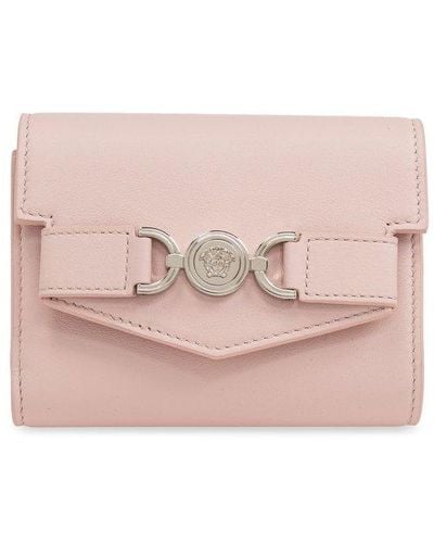 Versace Leather Wallet, - Pink