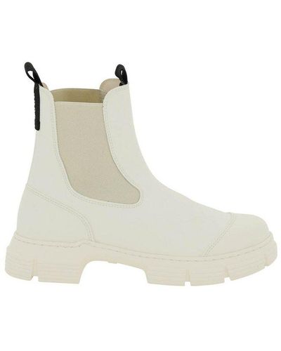 Ganni Slip-on Chelsea Boots - White
