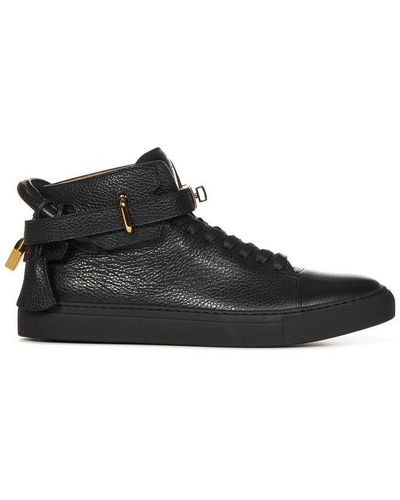 Buscemi Padlock Detailed Lace-up Trainers - Black