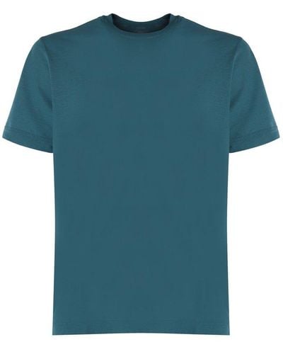 Zanone Crewneck Short-sleeved T-shirt - Green