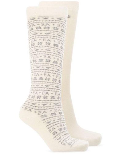 Emporio Armani Socks 2-pack - White