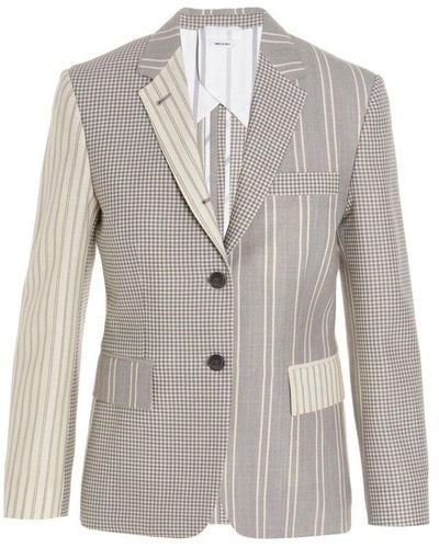 Thom Browne Patchwork Blazer Jacket - Grey