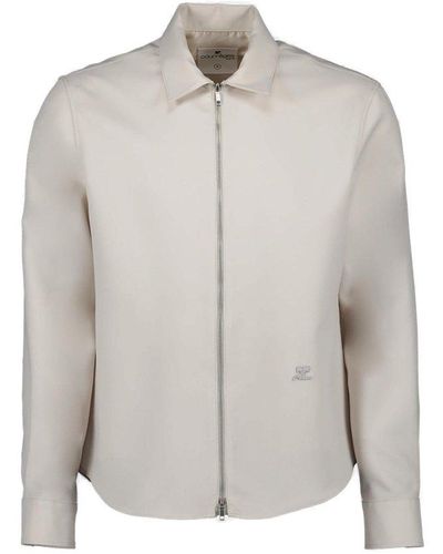 Courreges Zipped Light Twill Shirt - Grey