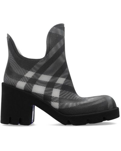Burberry Lf Marsh Heel Ankle Boots - Brown