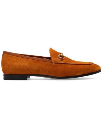 Gucci Almond Toe Slip-on Loafers - Brown