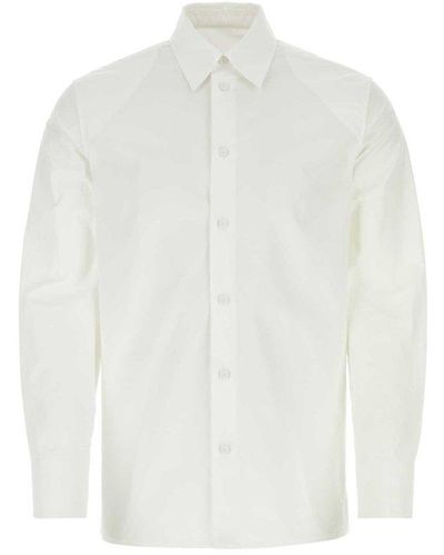 Jil Sander Long-sleeved Straight Hem Shirt - White
