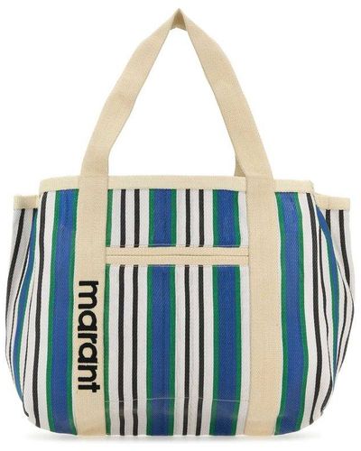 Isabel Marant Multicolour Nylon Darwen Shopping Bag - Blue
