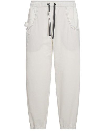 Brunello Cucinelli Drawstring Sweatpants - White