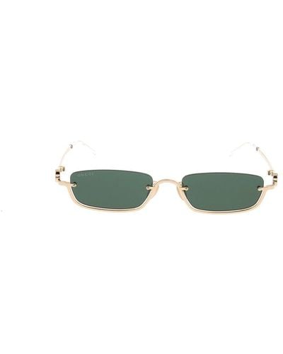 Gucci Rectangle Frame Sunglasses - Green