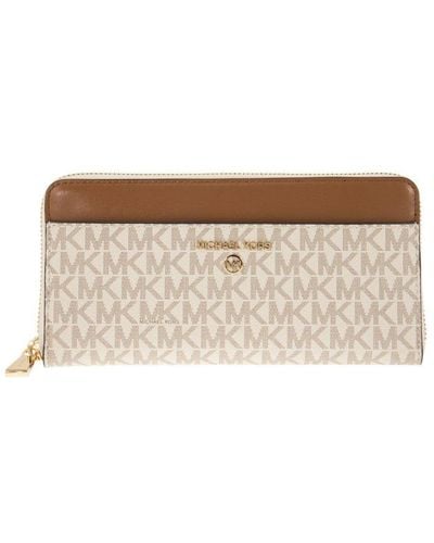 MICHAEL Michael Kors Continental Wallet With Printed Canvas - Gray