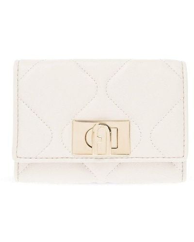 Furla Leather Quilted Wallet - White