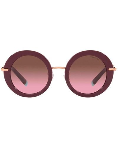 Tiffany & Co. Round Frame Sunglasses - Red
