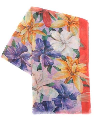 Etro Allover Floral Printed Scarf - Multicolour