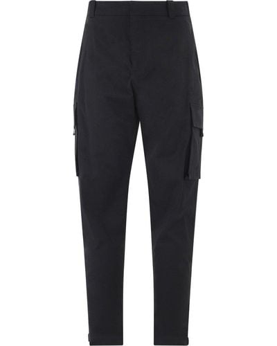 Dior Zip Detailed Cargo Trousers - Blue