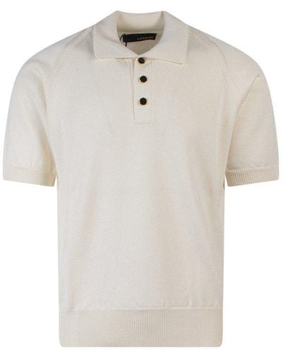 Lardini Half-buttoned Polo Shirt - White
