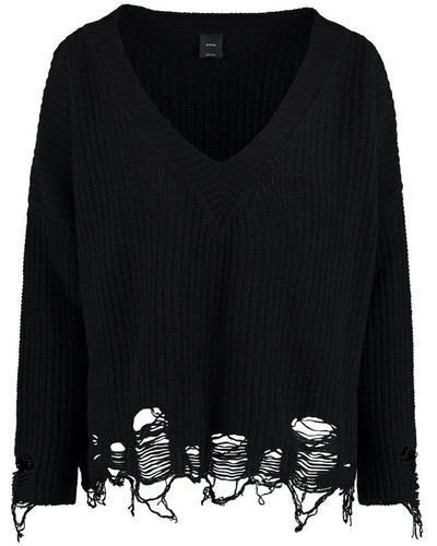 Pinko Ostrica Wool Pullover - Black