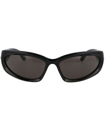 Balenciaga Swift Oval Sunglasses - Black