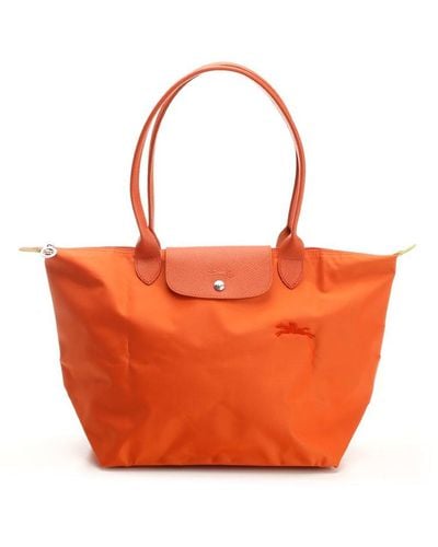 Longchamp Le Pliage Press-stud Fastened Shoulder Bag - Orange