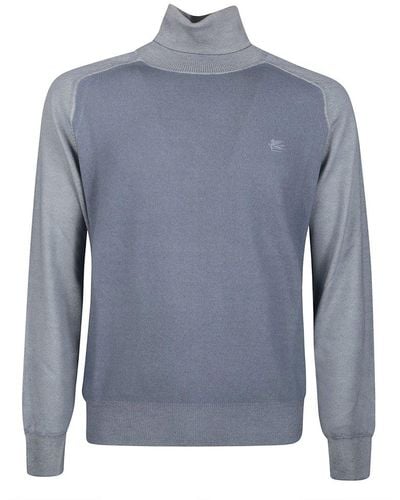 Etro Turtleneck Sweater - Blue