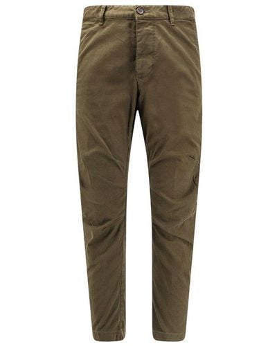 DSquared² Mid-rise Logo Patch Tapered Trousers - Green