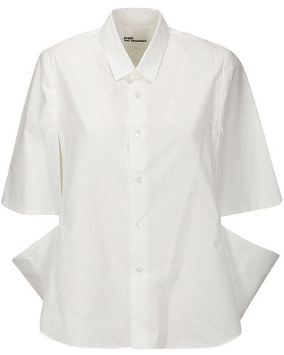 Noir Kei Ninomiya Cut-out Shirt - White