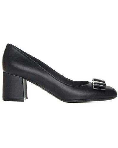 Ferragamo Vara Bow Slip-on Court Shoes - Black