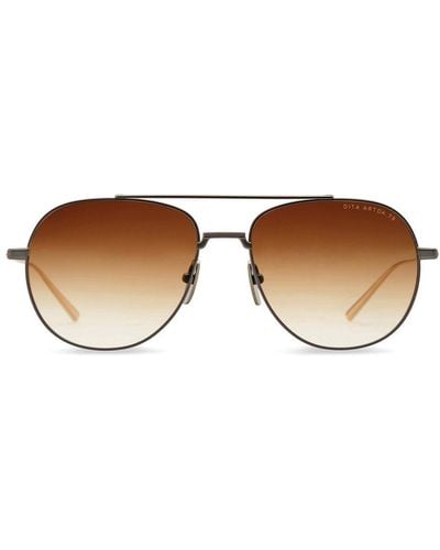 Dita Eyewear Rounded-frame Sunglasses - Brown