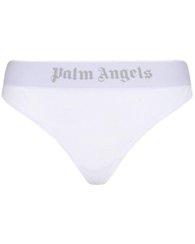 Palm Angels Logo-waistband Thong - White
