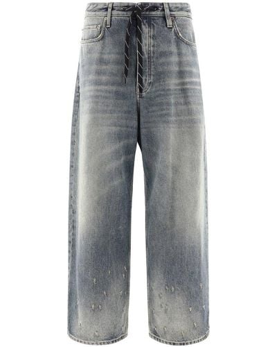 Balenciaga Jeans With Drawstring - Grey