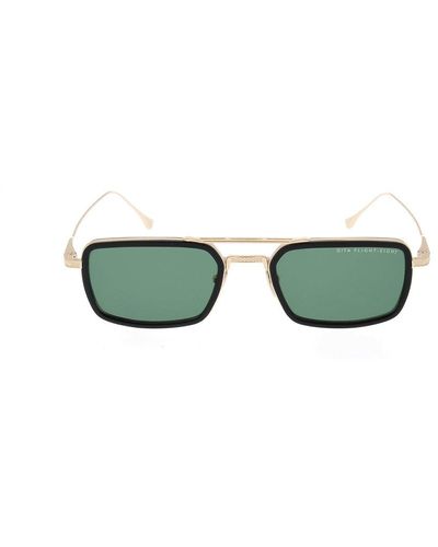 Dita Eyewear Squared Frame Sunglasses - Green