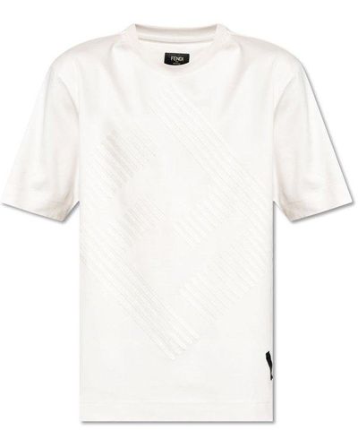 Fendi T-shirt With Logo - White