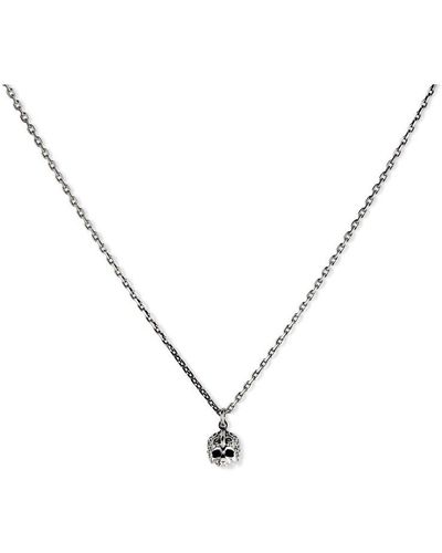 Emanuele Bicocchi Small Skull Pendant Necklace - Metallic
